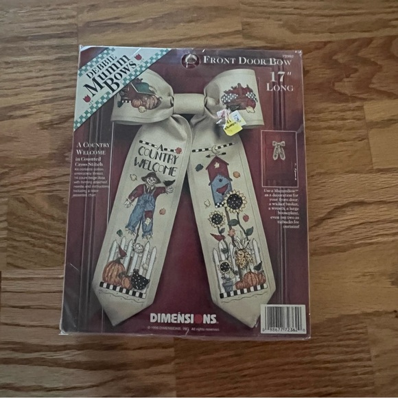 NWT Debbie Mumm Bows A Country Welcome Counted Cross Stitch Kit - Picture 3 of 11